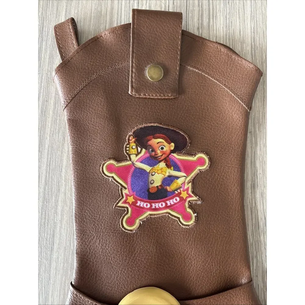 Disney Pixar Toy Story Costume Boot Accessory Brown Santa’s Best Western - Picture 2 of 4